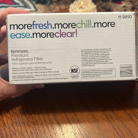 NWT⭐️KENMORE Lot of 2 PREMIUM Refrigerator FILTERS #46 9890 BRAND NEW in BOX!⭐️ - Picture 3 of 10